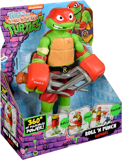 Tales of Teenage Mutant Ninja Turtles Giant Roll N Punch Raphael. Unleash Powerful Punching Action! 12-Inch Scale Figure for TMNT Fans of All Ages!