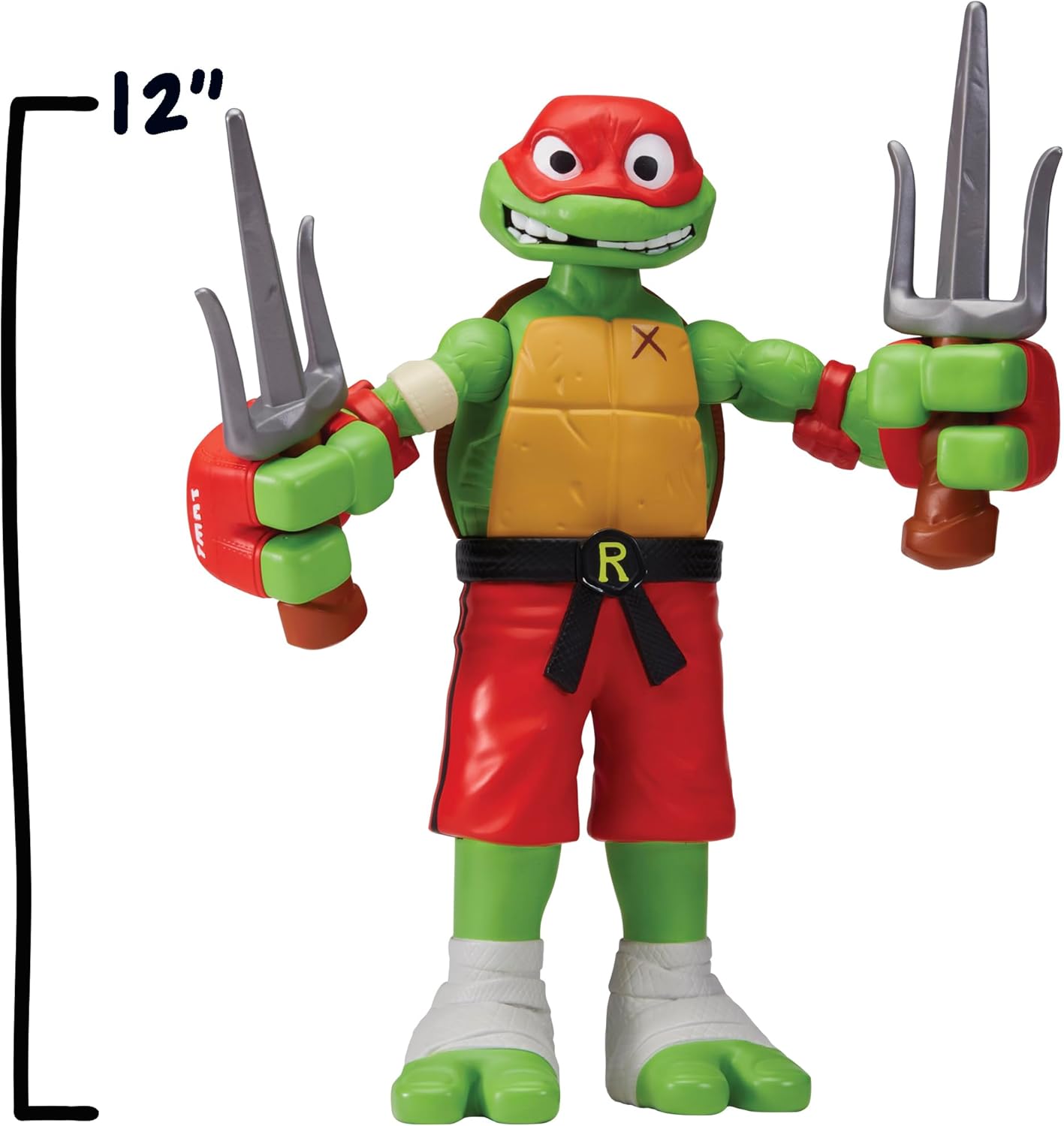 Tales of Teenage Mutant Ninja Turtles Giant Roll N Punch Raphael. Unleash Powerful Punching Action! 12-Inch Scale Figure for TMNT Fans of All Ages!
