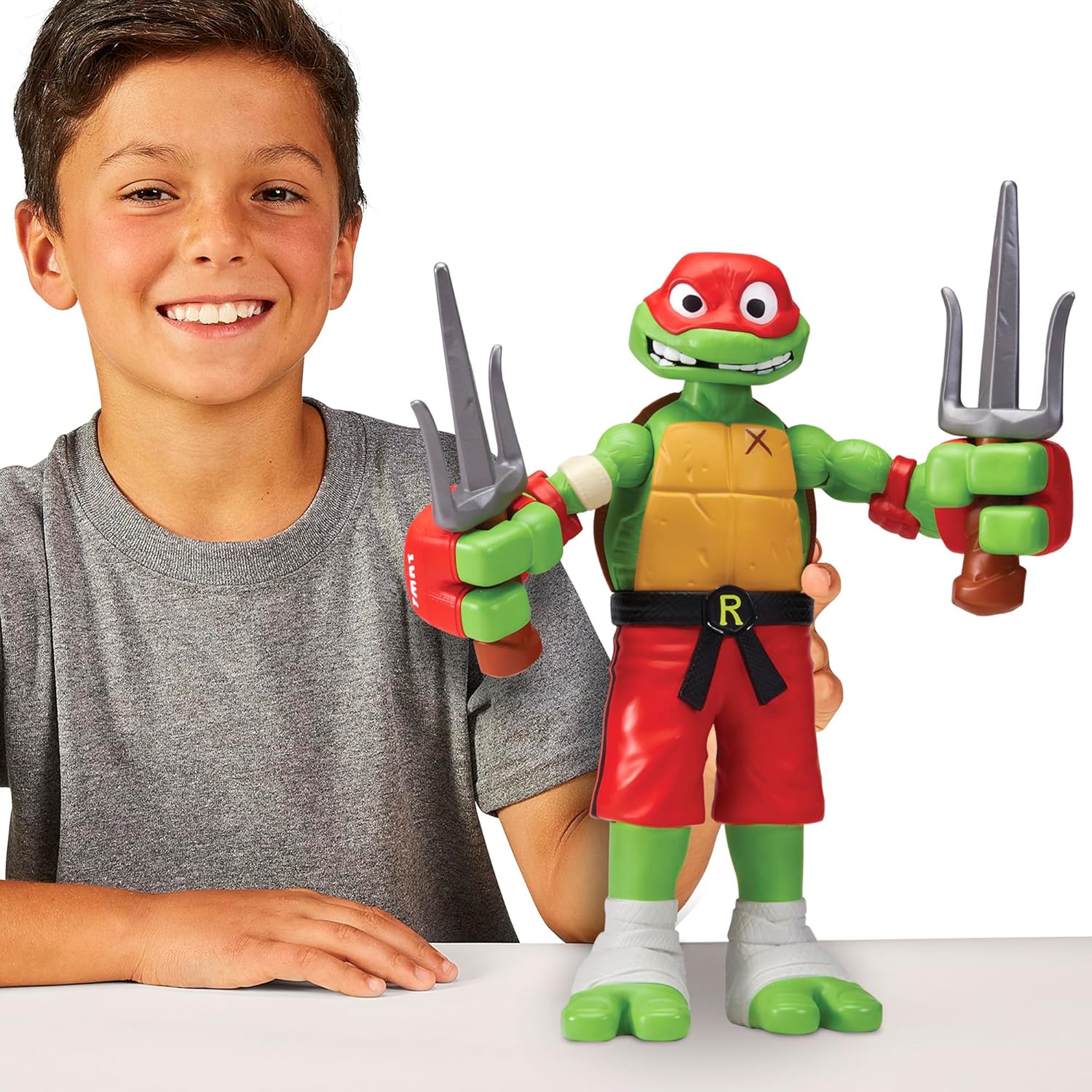 Tales of Teenage Mutant Ninja Turtles Giant Roll N Punch Raphael. Unleash Powerful Punching Action! 12-Inch Scale Figure for TMNT Fans of All Ages!