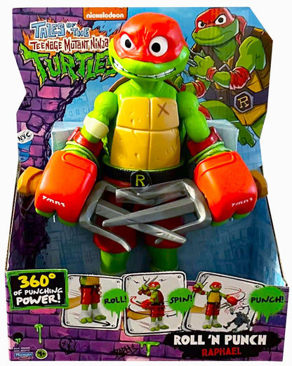 Tales of Teenage Mutant Ninja Turtles Giant Roll N Punch Raphael. Unleash Powerful Punching Action! 12-Inch Scale Figure for TMNT Fans of All Ages!