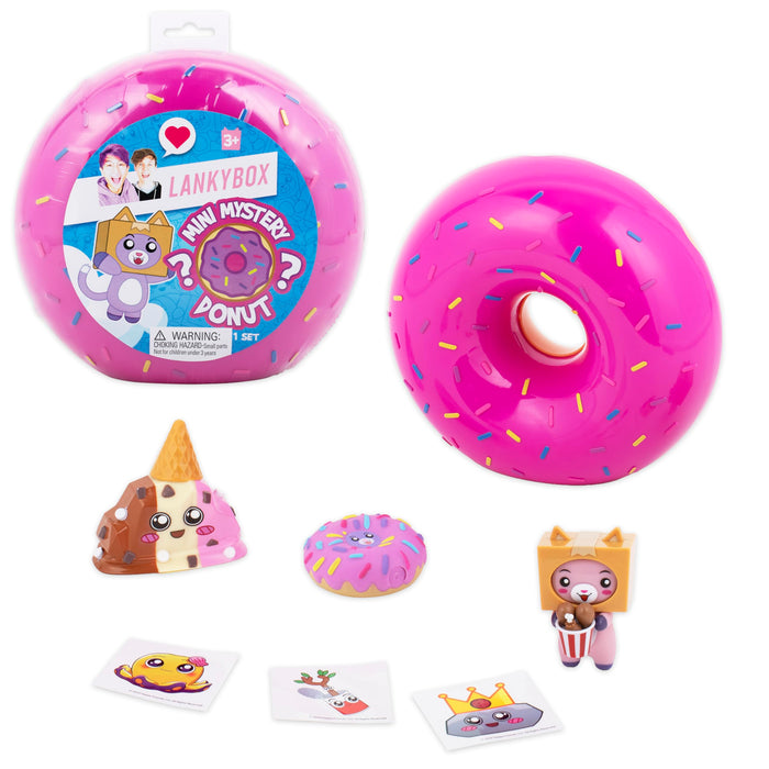 LankyBox 2182 Mystery Donut, Collectible Mini Figures, 6 Exciting Toys to Discover Inside, Officially Licensed Merch, Multicolour