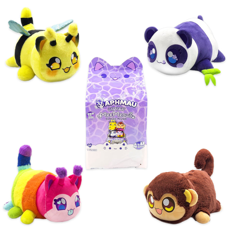 Aphmau 6751 11” Classic Plush Mystery, Blind Box, 1 of 4 Possible Safari MeeMeows, Official Merch, Styles May Vary, Multicolour