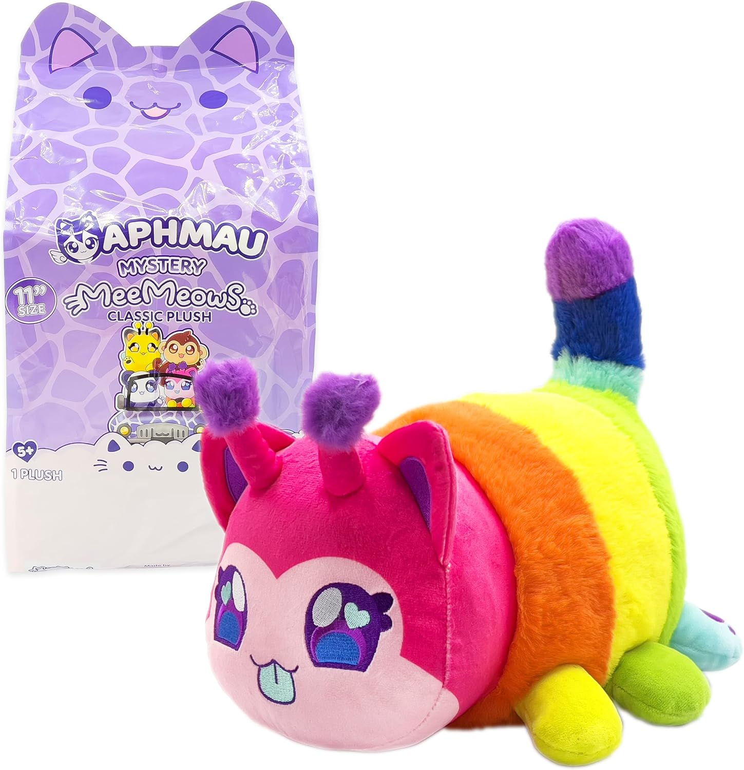 Aphmau 6751 11” Classic Plush Mystery, Blind Box, 1 of 4 Possible Safari MeeMeows, Official Merch, Styles May Vary, Multicolour