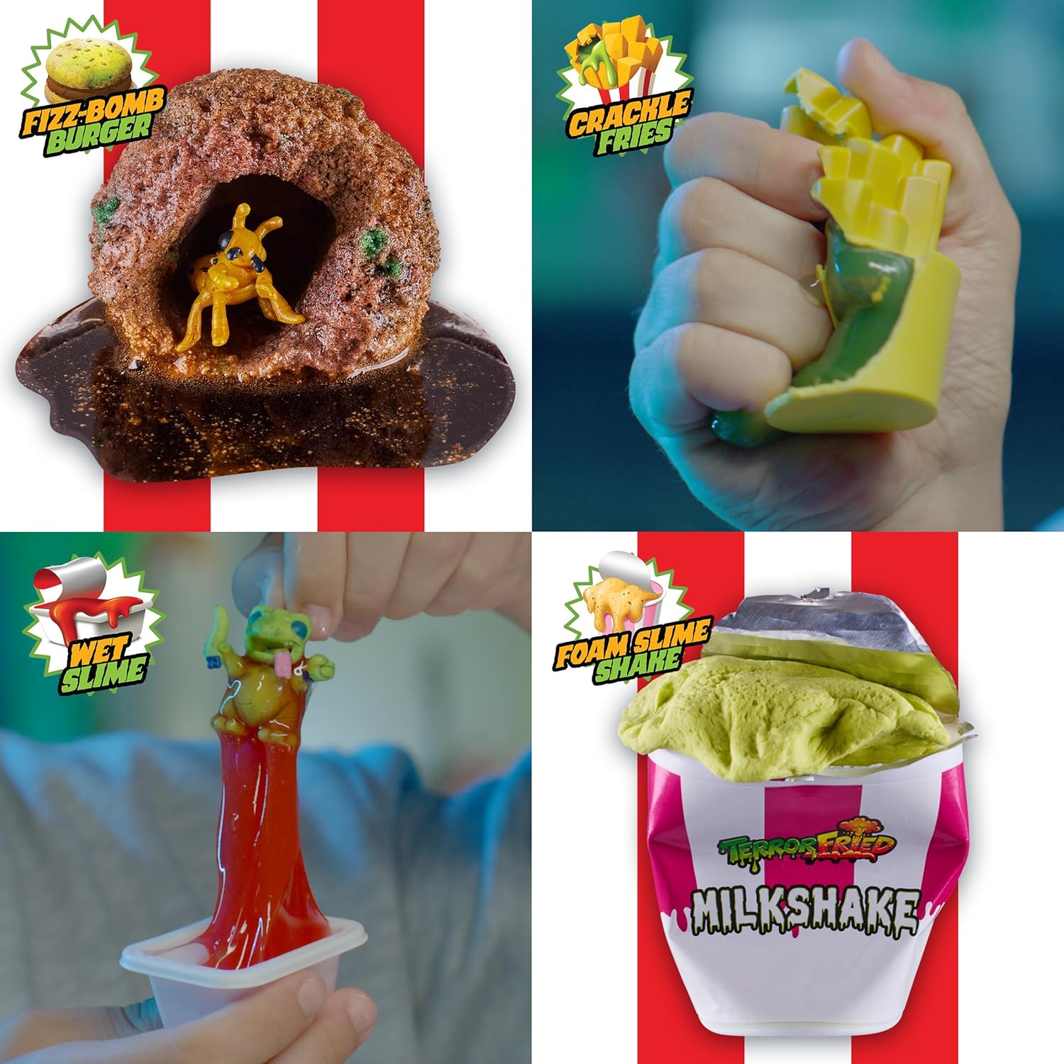 Terror Fried 08095 Bucket, When Fast Food Goes Bad, Gross collectables with Slime, Boys Aged 4-10, Multiple Compound Play, Multicolour