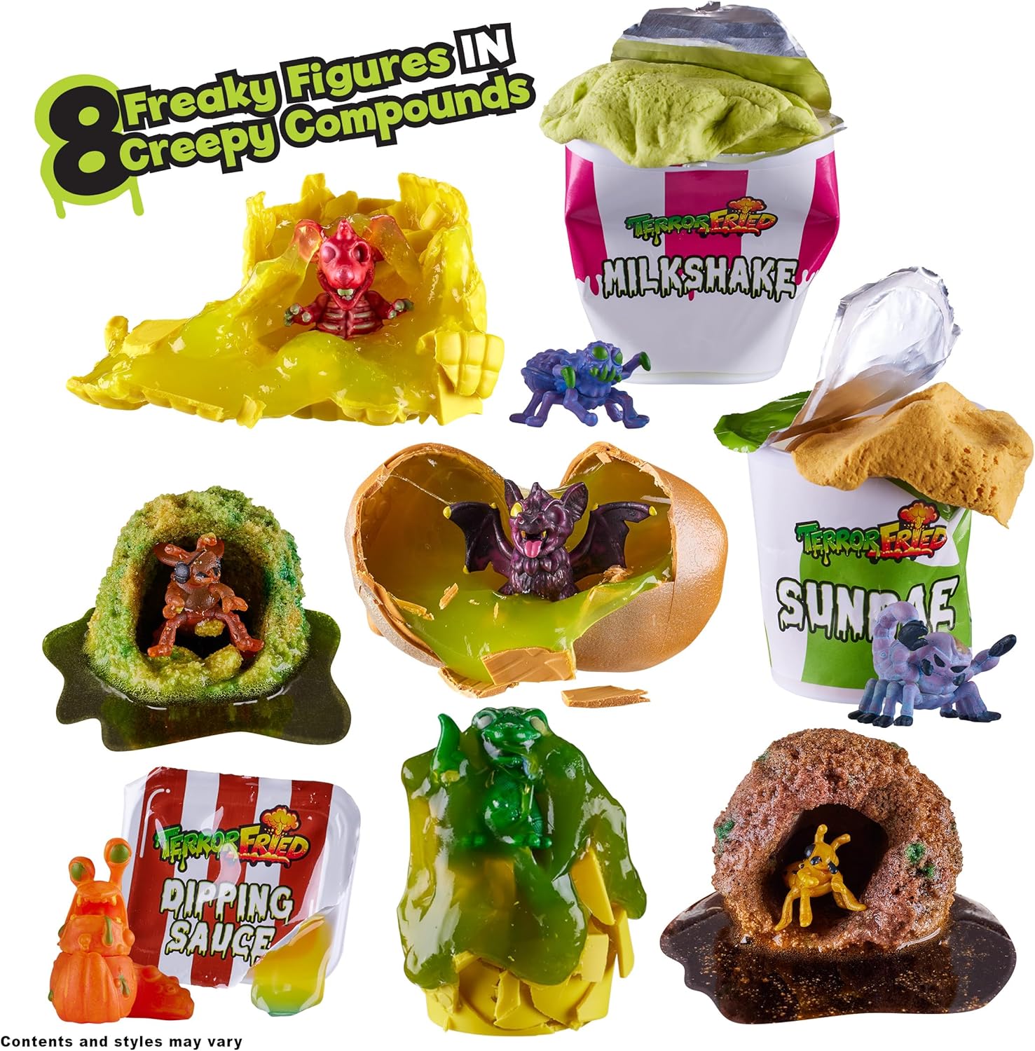Terror Fried 08095 Bucket, When Fast Food Goes Bad, Gross collectables with Slime, Boys Aged 4-10, Multiple Compound Play, Multicolour