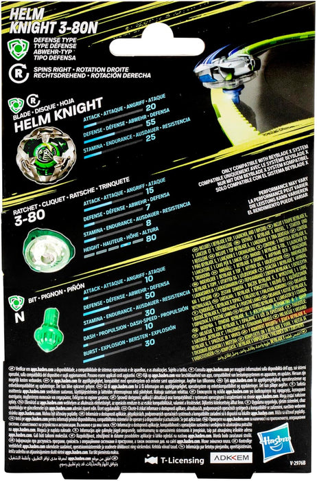 Beyblade X Helm Knight 3-80N Starter Pack Top and Launcher