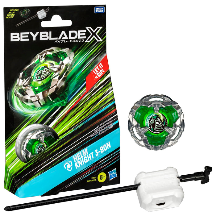 Beyblade X Helm Knight 3-80N Starter Pack Top and Launcher