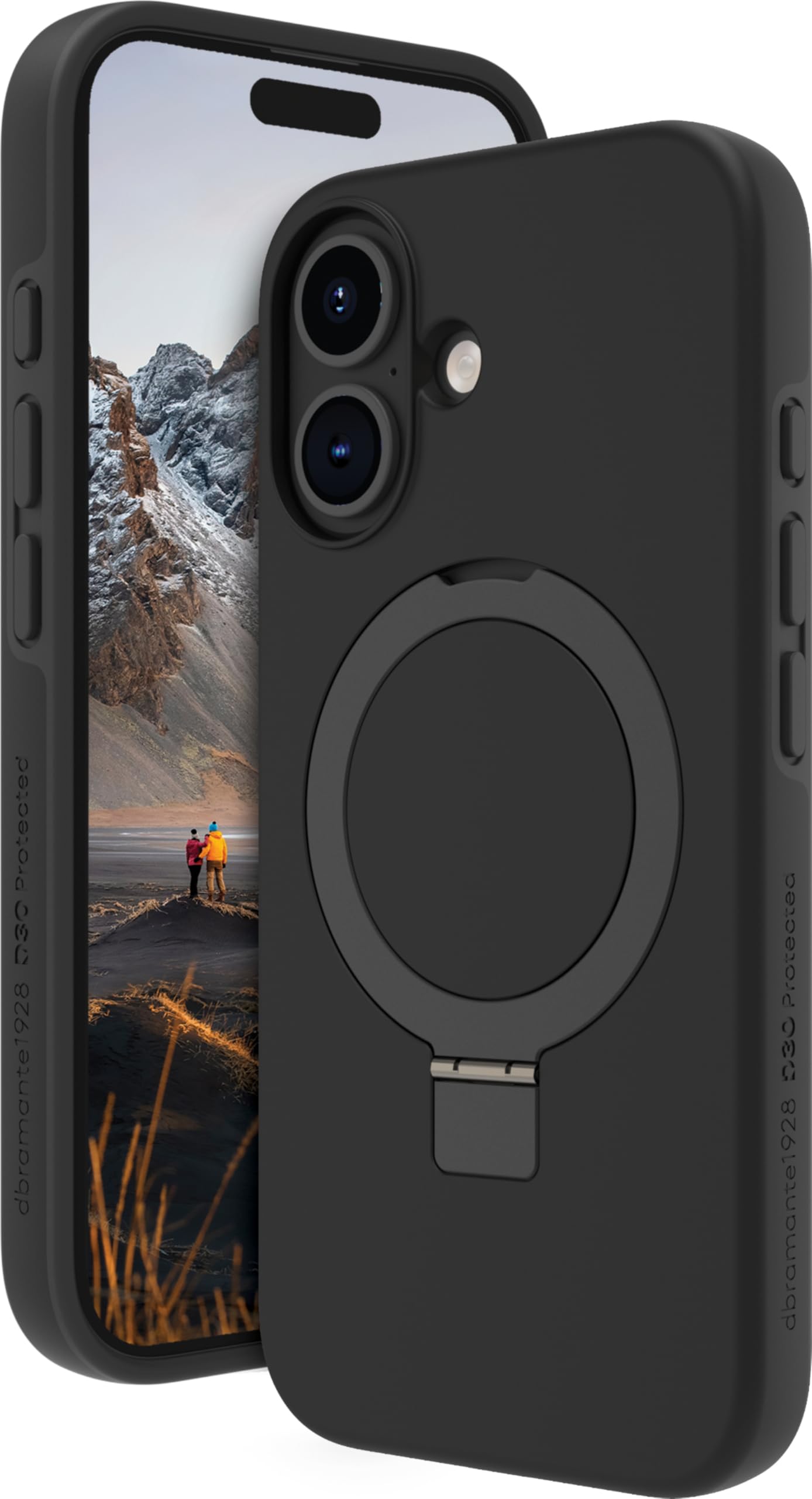 Dbramante Island Ultra D3O Kickstand Case, iPhone 16, Black