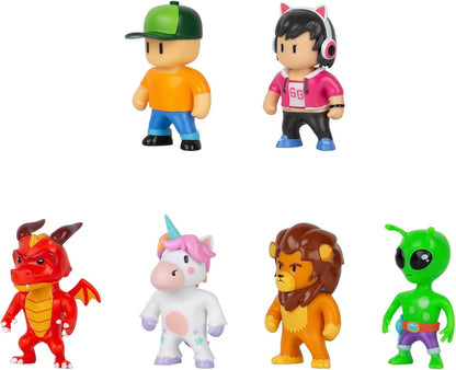 Stumble Guys 2" Collectable Figures 8-Pack Deluxe Box - Mr. Stumble, Leonidas, Green Alien, Sprinkles, Gamer Gina, Inferno Dragon, x2 Hidden