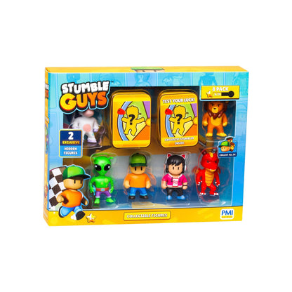 Stumble Guys 2" Collectable Figures 8-Pack Deluxe Box - Mr. Stumble, Leonidas, Green Alien, Sprinkles, Gamer Gina, Inferno Dragon, x2 Hidden