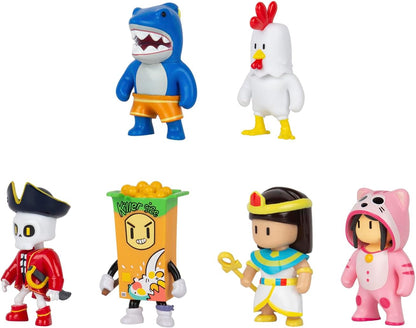 Stumble Guys 2" Collectable Figures 8-Pack Deluxe Box - Chicken, Megalodon, Capt Noheart, Cereal Killer, Meowmer, Cleopatra, x2 Hidden