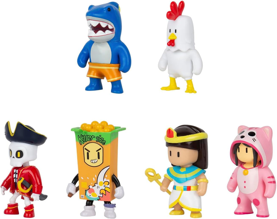 Stumble Guys 2" Collectable Figures 8-Pack Deluxe Box - Chicken, Megalodon, Capt Noheart, Cereal Killer, Meowmer, Cleopatra, x2 Hidden