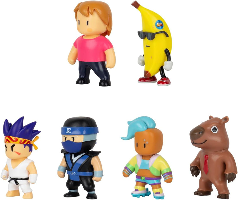 Stumble Guys 2" Collectable Figures 8-Pack Deluxe Box - Ms. Stumble, Banana Guy, Capybara, Sensei Firefist, Ninja Kai, Veloci T, x2 Hidden