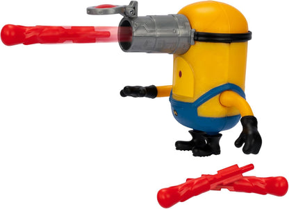 Despicable Me 4 Launch & Blast Mega Minion Mel Action Figure | Push Down on Mel's Head to Fire His Blaster | Verzamel alle 5 | Alles met Een Verschillende Speelfuncties en Accessoires