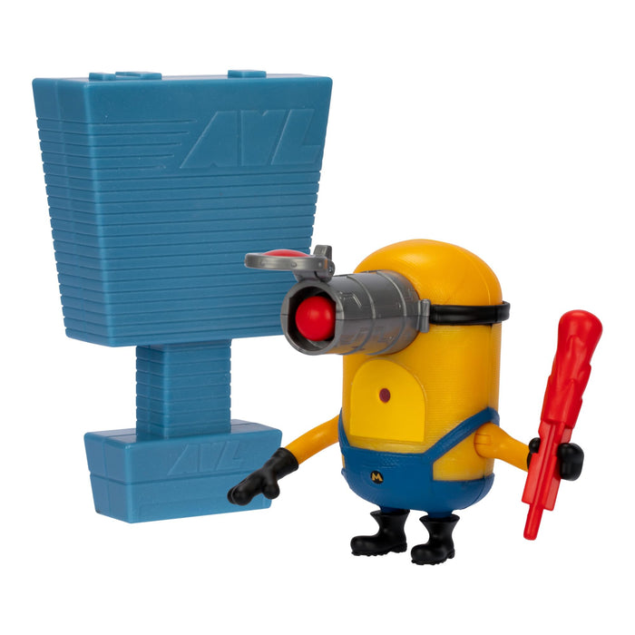 Despicable Me 4 Launch & Blast Mega Minion Mel Action Figure | Push Down on Mel's Head to Fire His Blaster | Verzamel alle 5 | Alles met Een Verschillende Speelfuncties en Accessoires