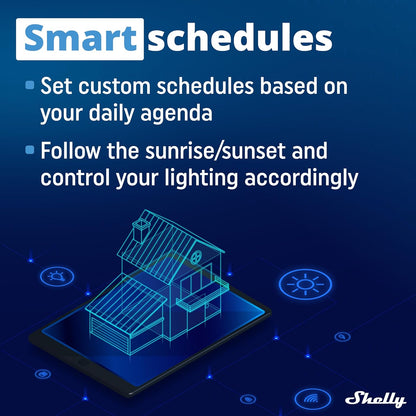 Shelly Plus i4 WiFi/Bluetooth-apparaat voor bewaking van de status van schakelaars, 4 ingangen, HTTP- en MQTT-apparaatbediening, compatibel met Google Assistant en Alexa, oranje