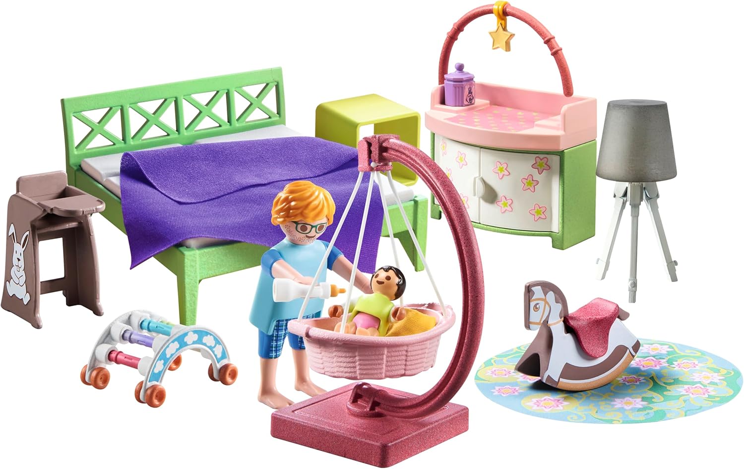 PLAYMOBIL MyLife 71609 Schlafzimmer mit Babyspielecke, und Zwei Figuren, zu über 80 % aus recycelten und biobasierten Materialien, detailreiches Spielzeug für Kinder ab 4 Jahren