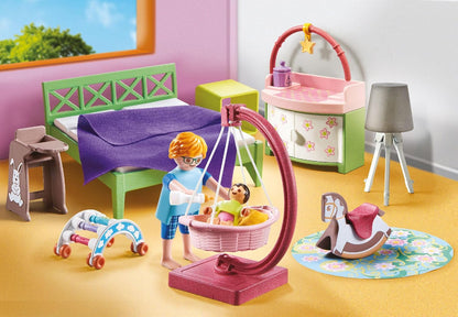 PLAYMOBIL MyLife 71609 Schlafzimmer mit Babyspielecke, und Zwei Figuren, zu über 80 % aus recycelten und biobasierten Materialien, detailreiches Spielzeug für Kinder ab 4 Jahren