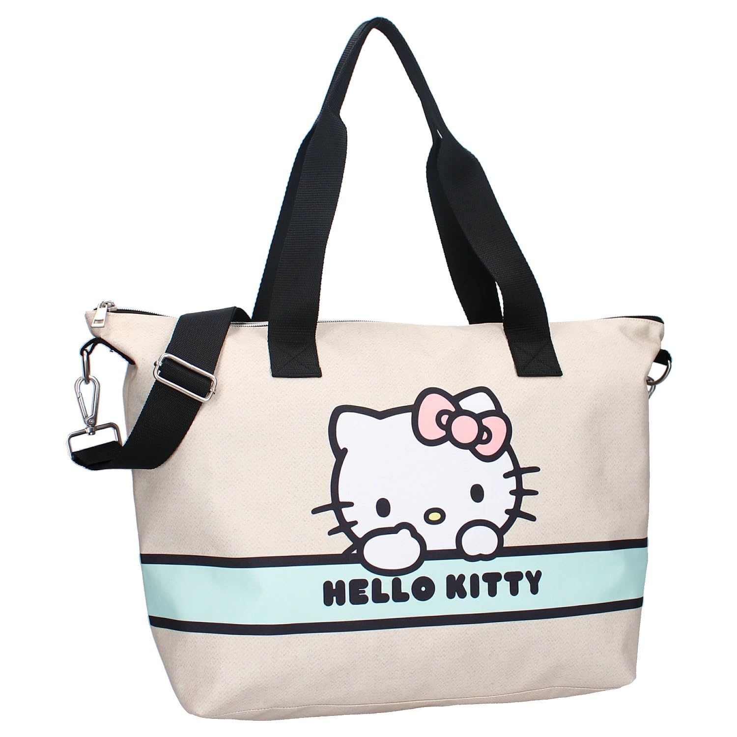 Hello Kitty Take Me To The Party Large Shopping Bag Dimensions 48 x 32 x 14 cm Pink Beige, beige
