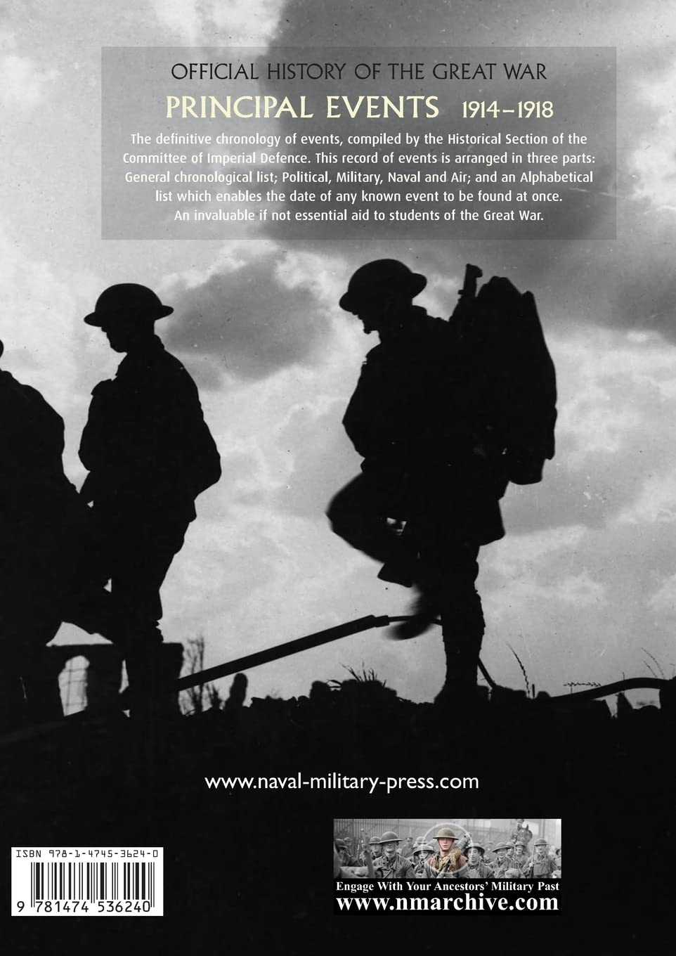 Official History of the Great War. Principal Events 1914-1918