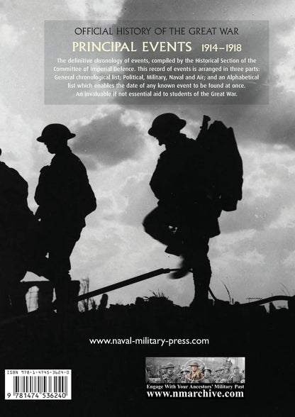 Official History of the Great War. Principal Events 1914-1918