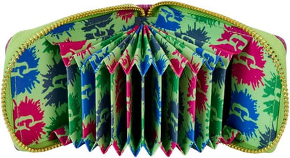Loungefly Goosebumps Night of the Living Dummy Book Cover Accordion Zip Around Wallet, Multicolor, Standard, Accordion Wallet