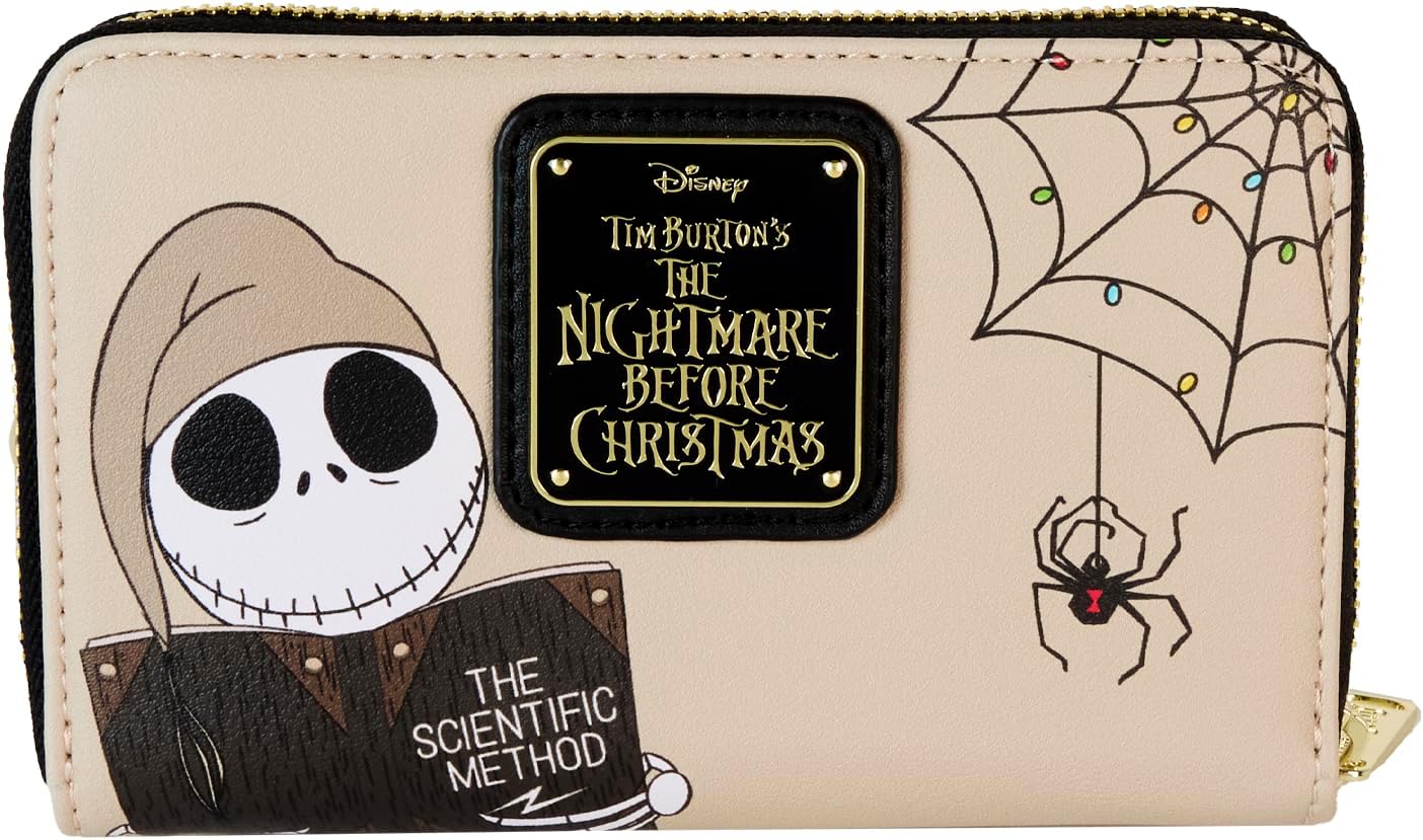 Loungefly Disney Nightmare Before Christmas Scientific Method Zip Around Wallet, Multicolor, Zip Around Wallet