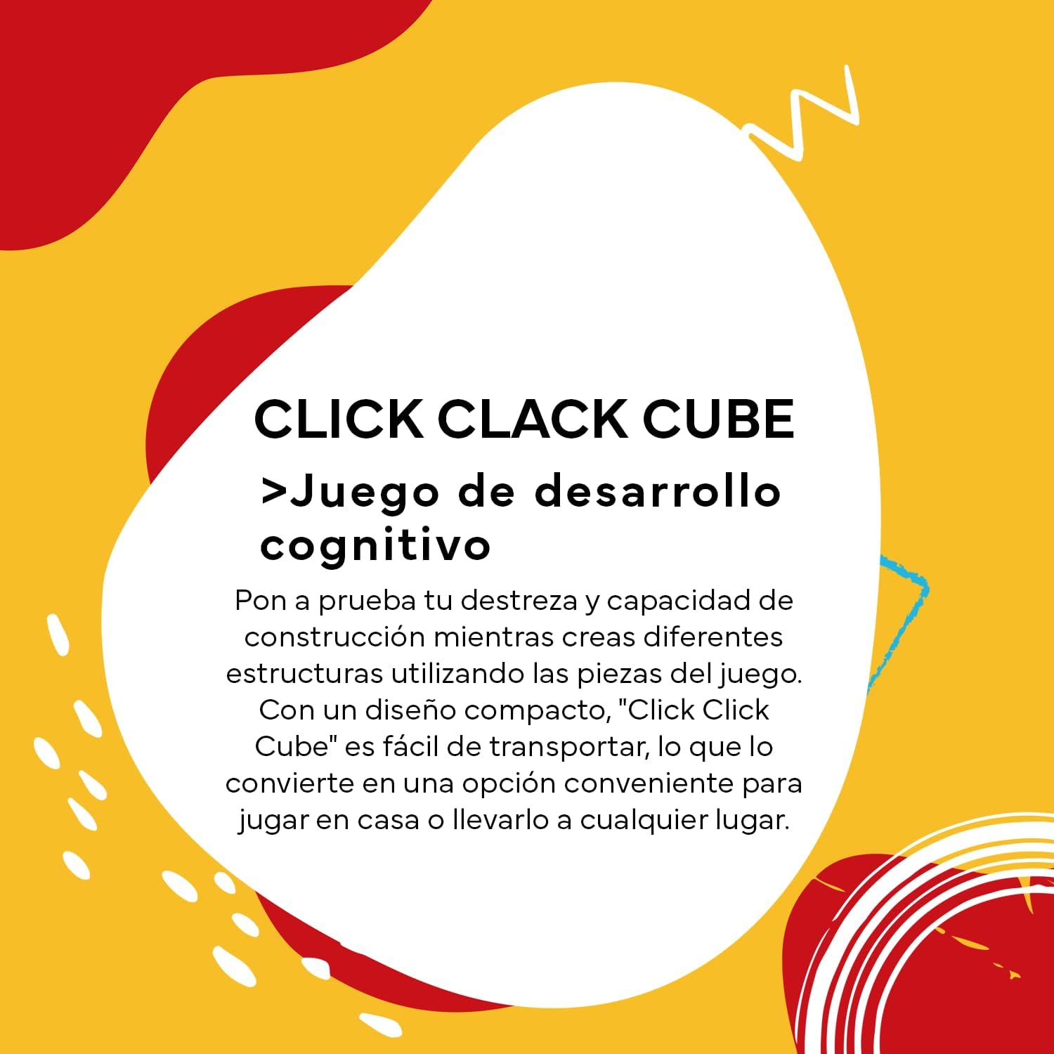 Cayro - Click Clack Cube - Place Pieces Correctly to Overcome Challenges - Skill Game - Structures - 1 Player
