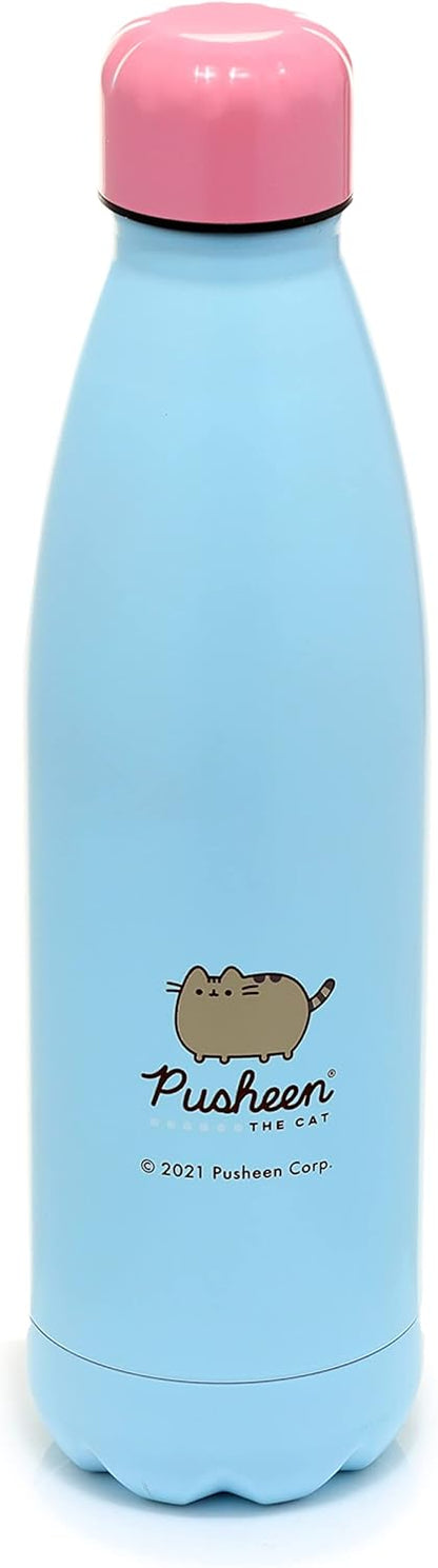 Puckator Pusheen Foodie 500ml Stainless Steel Insulated Bottle for Hot or Cold Drinks
