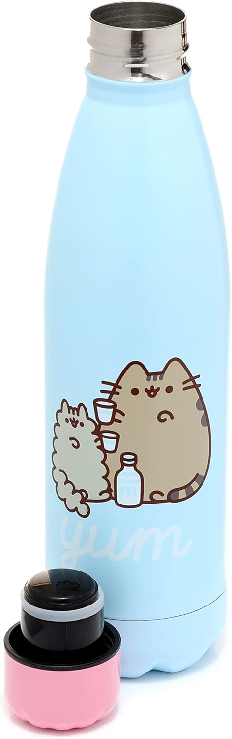 Puckator Pusheen Foodie 500ml Stainless Steel Insulated Bottle for Hot or Cold Drinks
