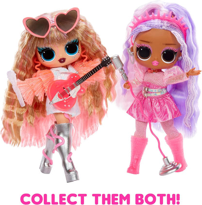 L.O.L. Surprise! Tweens Neon Pop Stars - Kitty K - 1 Fashion Doll, with Backlight Surprises and 10+ Pop Star Fashions and Accessories Including Retro Mic Stand, Present for Kids Ages 4+