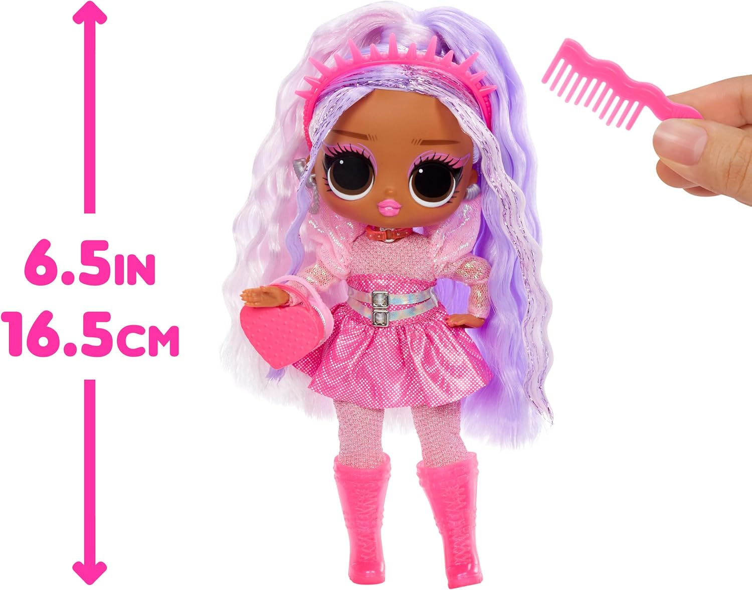 L.O.L. Surprise! Tweens Neon Pop Stars - Kitty K - 1 Fashion Doll, with Backlight Surprises and 10+ Pop Star Fashions and Accessories Including Retro Mic Stand, Present for Kids Ages 4+