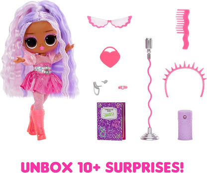 L.O.L. Surprise! Tweens Neon Pop Stars - Kitty K - 1 Fashion Doll, with Backlight Surprises and 10+ Pop Star Fashions and Accessories Including Retro Mic Stand, Present for Kids Ages 4+