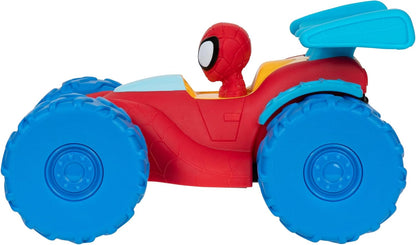 Spidey and his Amazing Friends MARVEL Spidey Web Climber - 7-Inch Rev Up Motor Vehicle that Climbs Obstacles