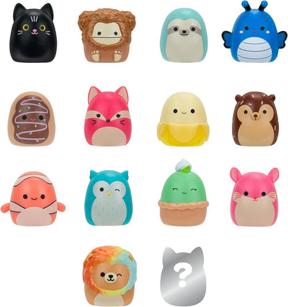 Squish-a-longs by Original Squishmallows 14 Pack - Series 1 - (14) 1” Mini-Squish with 4 Accessories, Ring, and Collector’s Guide - Collect, Trade, & Play
