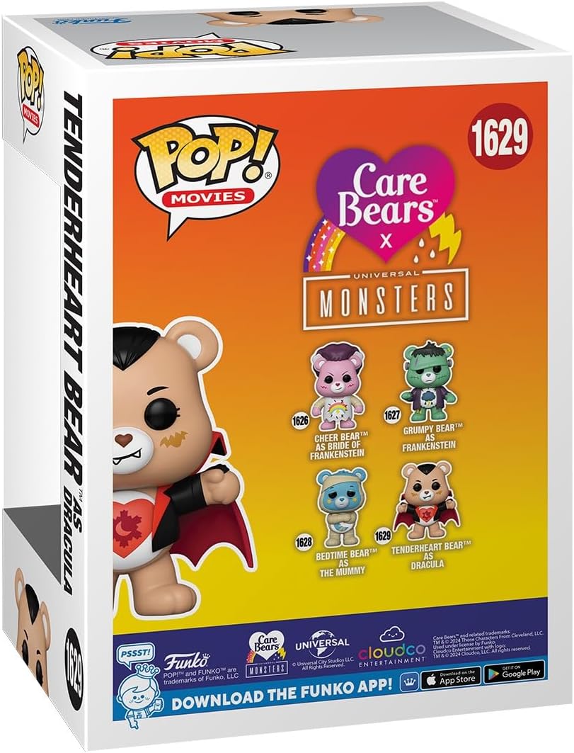 Funko Pop Movies: Universal Monsters x Care Bears - Tenderheart Bear as Dracula