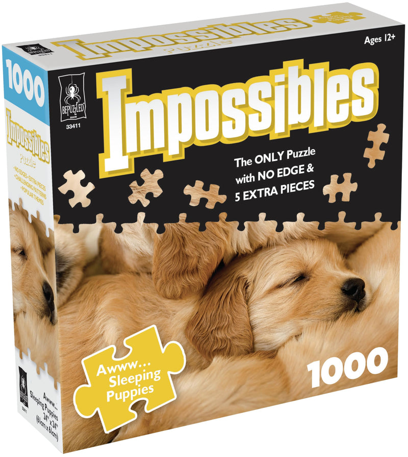 University Games 33411 Impossibles Puzzle Sleeping Puppies, 1000 Pieces