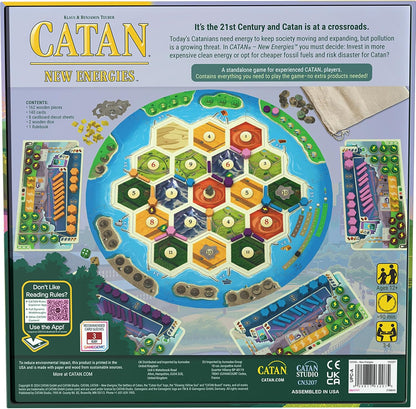 CATAN New Energies Brettspiel – Nachhaltige Ressourcen & Strategie, klassisches Gameplay mit modernem Twist! Familienspiel für Kinder und Erwachsene, ab 14 Jahren, 3–4 Spieler, 90 Minuten Spielzeit