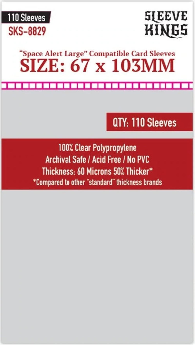 Lot de 110 pochettes pour cartes de qualité supérieure - Alerte d'espace - 67 mm x 103 mm