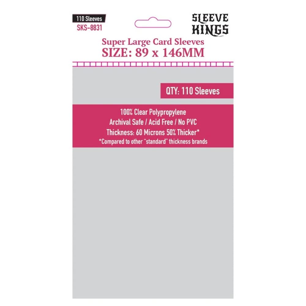 Lot de 110 pochettes pour cartes de qualité supérieure - Taille XL (89 mm x 146 mm