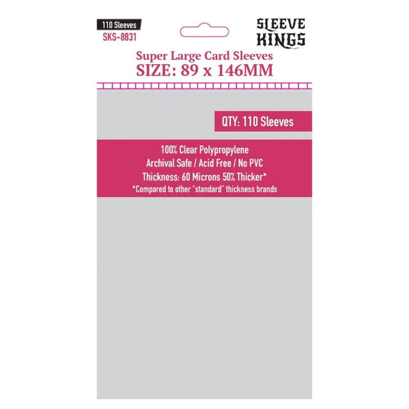Lot de 110 pochettes pour cartes de qualité supérieure - Taille XL (89 mm x 146 mm