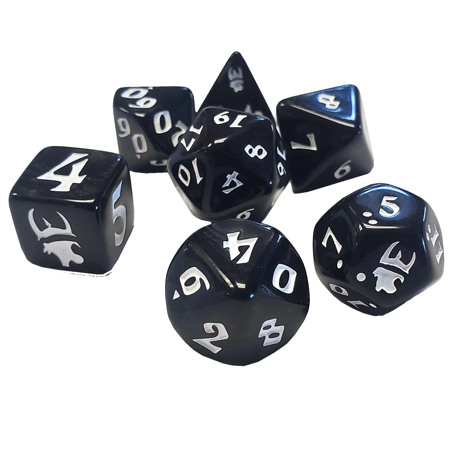 Munchkin Polyhedral Dice Set (Black/White
