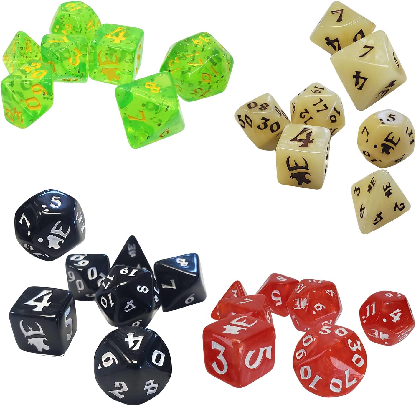 Munchkin Polyhedral Dice Set (Red/White