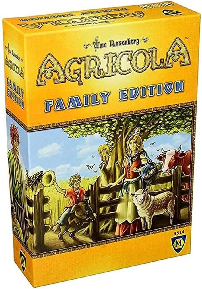 Agricola Board Game Family Edition Strategy Board Game Board Games for Adults and Kids Family Board Game Ages 8 and up 1-4 Players Average Playtime 45 Minutes Made by Lookout Games,Yellow