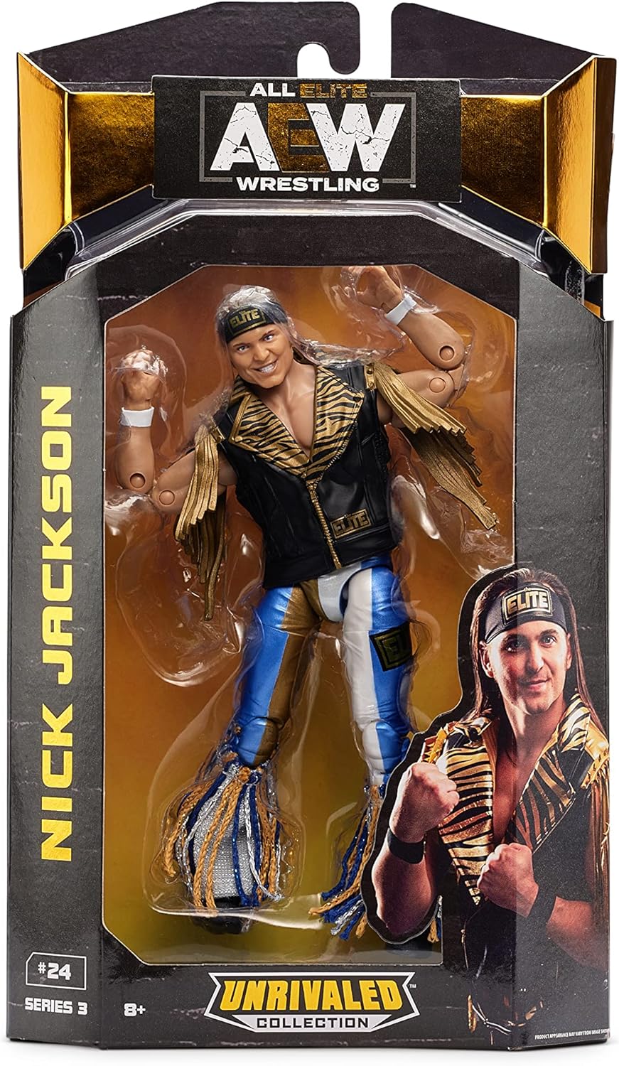 AEW AEW0023 Unrivaled Collection Nick Jackson-6.5-Inch Action Figure-Series 3, Multi
