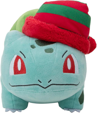 Pokémon PKW - 8" Seasonal Plush (Holiday) Bulbasaur with Striped Hat - W4