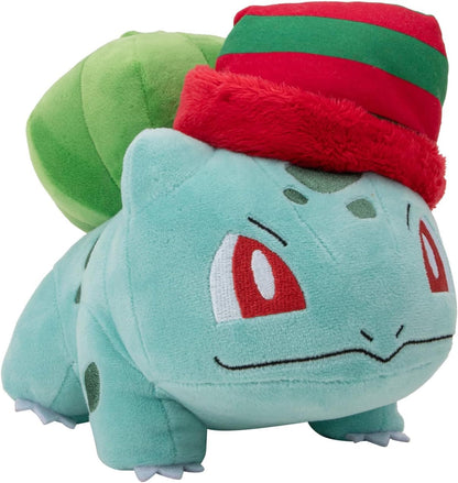 Pokémon PKW - 8" Seasonal Plush (Holiday) Bulbasaur with Striped Hat - W4
