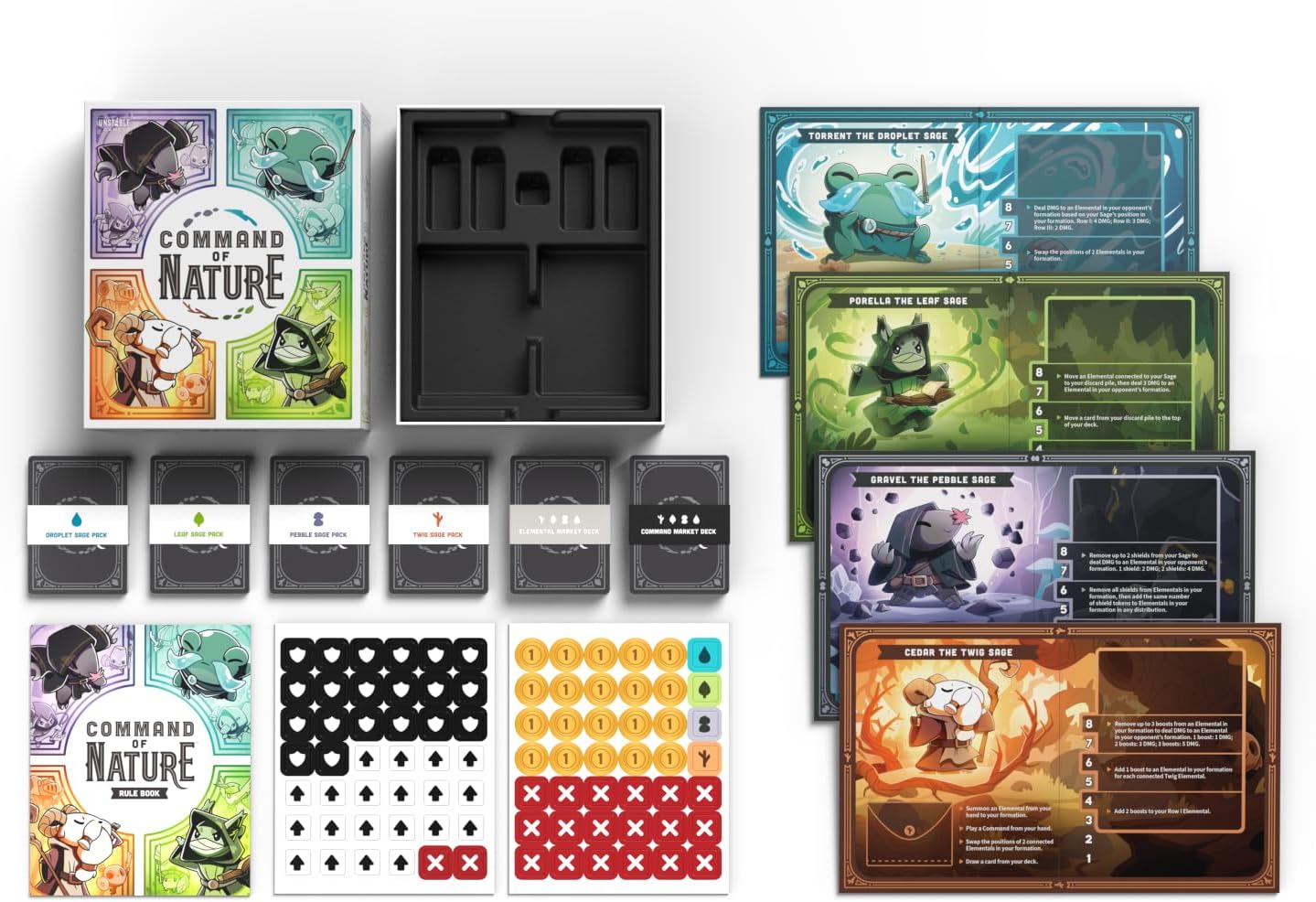 Unstable Games - Command of Nature Base Game - from The Creators of Unstable Unicorns - A Competitive Strategic Deck-Building Card Game for Kids, Teens, Adults