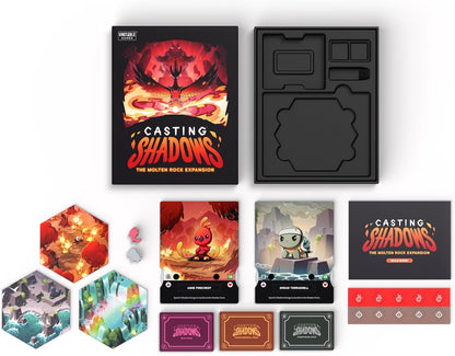 Unstable Games - Casting Shadows: Molten Rock Expansion - Designed to be added to your Casting Shadows Base Game - 2-6 Players - Ages 12+