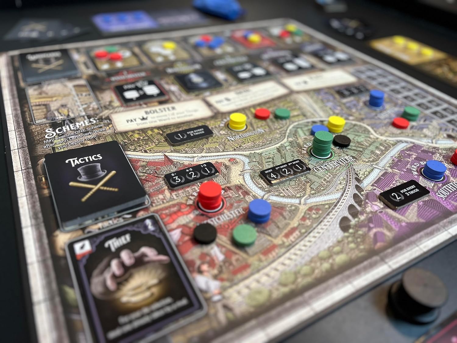 5 Wards Board Game | Competitive Strategy Game for Adults and Families | 2-5 Players, 60 Minutes, Ages 13+